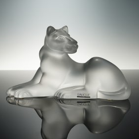Lalique Crystal Lioness Figurine, Simba