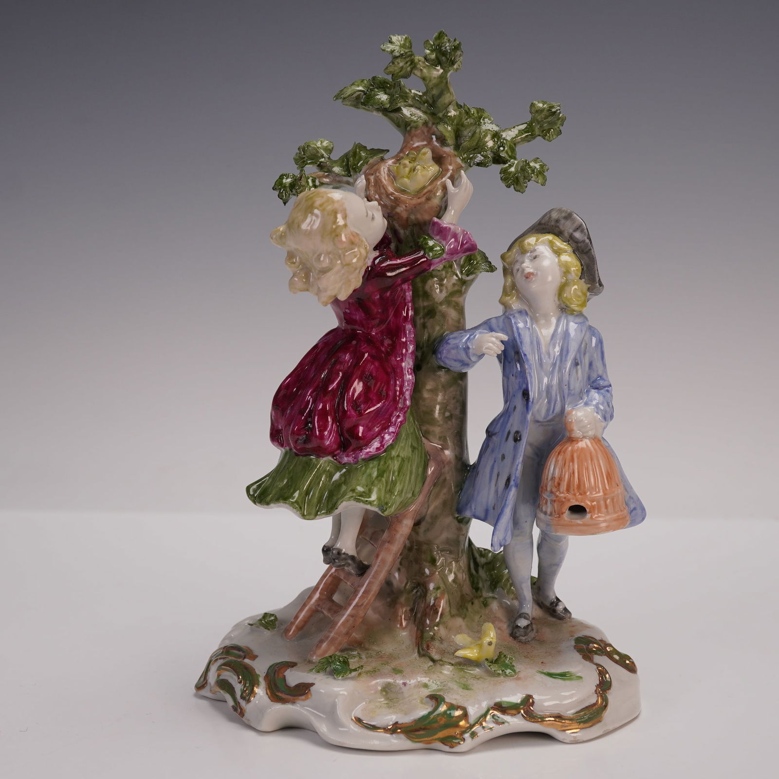 Capodimonte Porcelain Children by Tree Figurine (1 of 4)