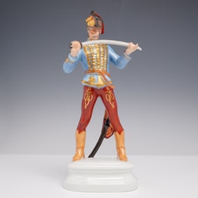 Herend Porcelain Figurine, Hadik Hussar Hungarian Military Leader