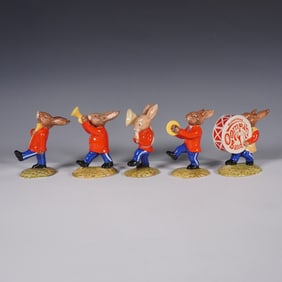 5pc Royal Doulton Bunnykins Oompah Band Figurines