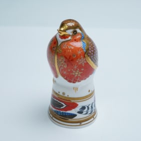 Royal Worcester Porcelain Candle Snuffer, Robin