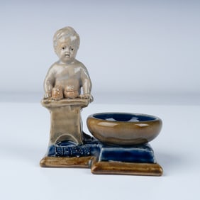 Doulton Lambeth George Tinworth Figural Salt Cellar