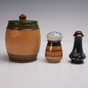 5pc Doulton Stoneware Lidded Jars and Shaker