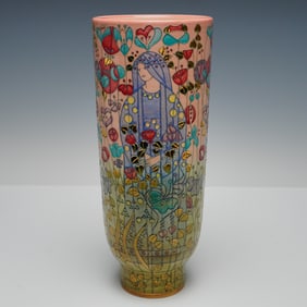 Dennis Chinaworks Sally Tuffin Stylised Deco Lady Ltd Edition Vase