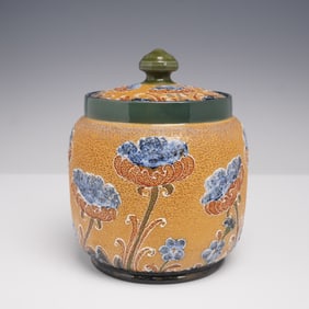 Moorcroft for James Macintyre Co. Tobacco Jar with Lid, Poppy