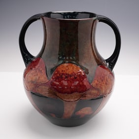 Moorcroft Pottery Double-Handle Flambe Vase, Claremont