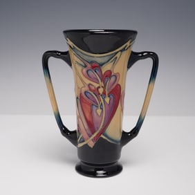 Moorcroft Pottery by Kerry Goodwin Double-Handle Vase, Bleeding Heart