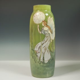 Doulton Lambeth Margaret Thompson Faience Fairy Vase