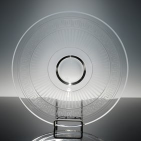 Rosenthal Versace Crystal Bowl w/ Greek Key Design