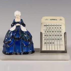 Royal Doulton Mini Figurine Calendar, Crinoline Lady HN655
