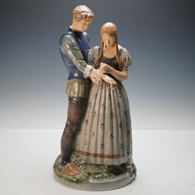 Royal Copenhagen Large Figurine, Knight and Maiden