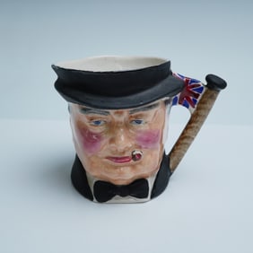 Snel Ware Pottery Character Jug, Winston Churchill