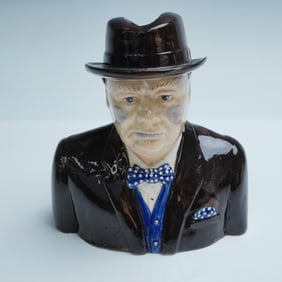 Tony Wood Family Pottery Character Jug, Sir Winston Churchill