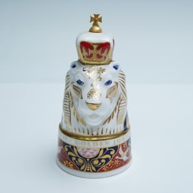 Royal Worcester Commemorative Candle Snuffer, Lion