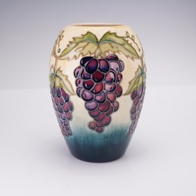 Moorcroft Pottery by Emma Bosson Trial Vase, Grapes