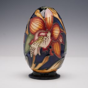 Moorcroft Pottery Egg Orange Blossom Emma Bossons