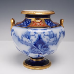 Moorcroft Macintyre Aurelian Vase, Blue and Gilt Imari Design