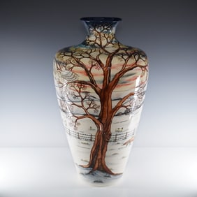Moorcroft Pottery by Anji Davenport Vase, Woodside Farm