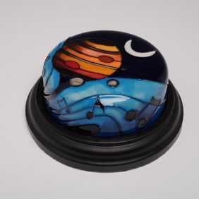 Moorcroft Pottery Paperweight Moon, Planet, Musical Notes