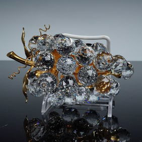 Swarovski Sparkling Fruit Figurine, Gold Grapes
