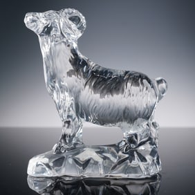 Baccarat Crystal Chinese Zodiac Animal Figurine, Ram