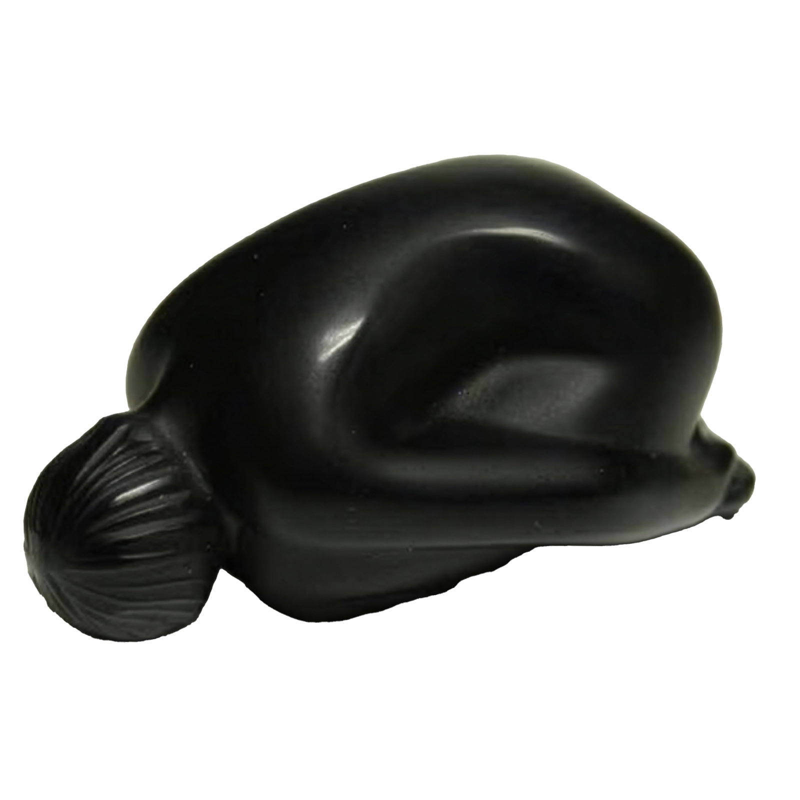 Lalique Black Crystal Figurine, Nude Resting, Sealed Box: Figurine depicting a nude figure in a resting, curled position. Crafted with smooth contours and a polished surface, the piece exemplifies Lalique's refined crystal artistry and attention to form. Pre