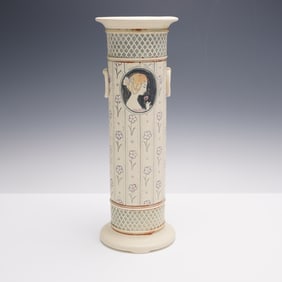 Weller Cream Ware Vase, Ethel