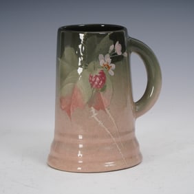 Weller Pottery Eocean Mug with Raspberry Decoration