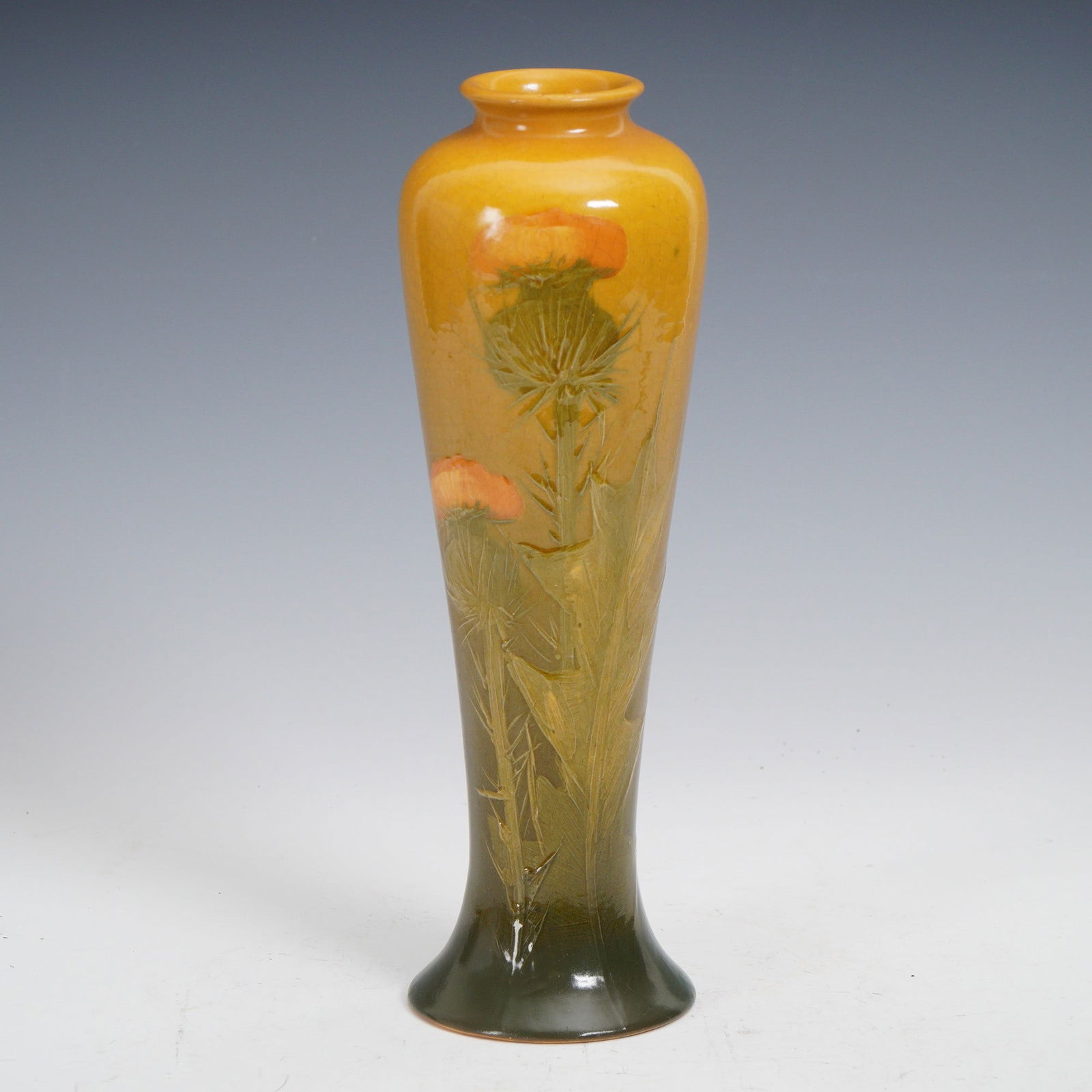 Handcrafted Art Pottery Vase with Floral Relief (1 of 4)
