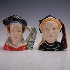 Royal Doulton Character Jugs, Anne of Cleves D6653, Jane Seymour D6646