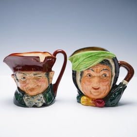 2pc Royal Doulton Character Jugs, Sairey Gamp & Old Charley