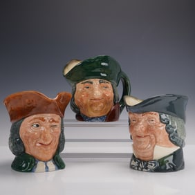 3pc Royal Doulton LG Char.Jugs- Philpots D5736, Vicar D5615 & Parson D5486