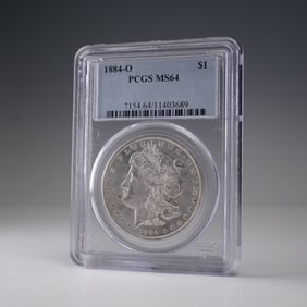 1884-O Morgan Silver Dollar PCGS Graded MS 64