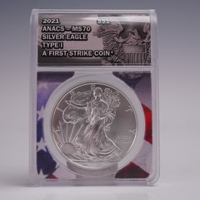 2021 American Silver Eagle Type 1 Dollar Coin ANACS Graded MS 70