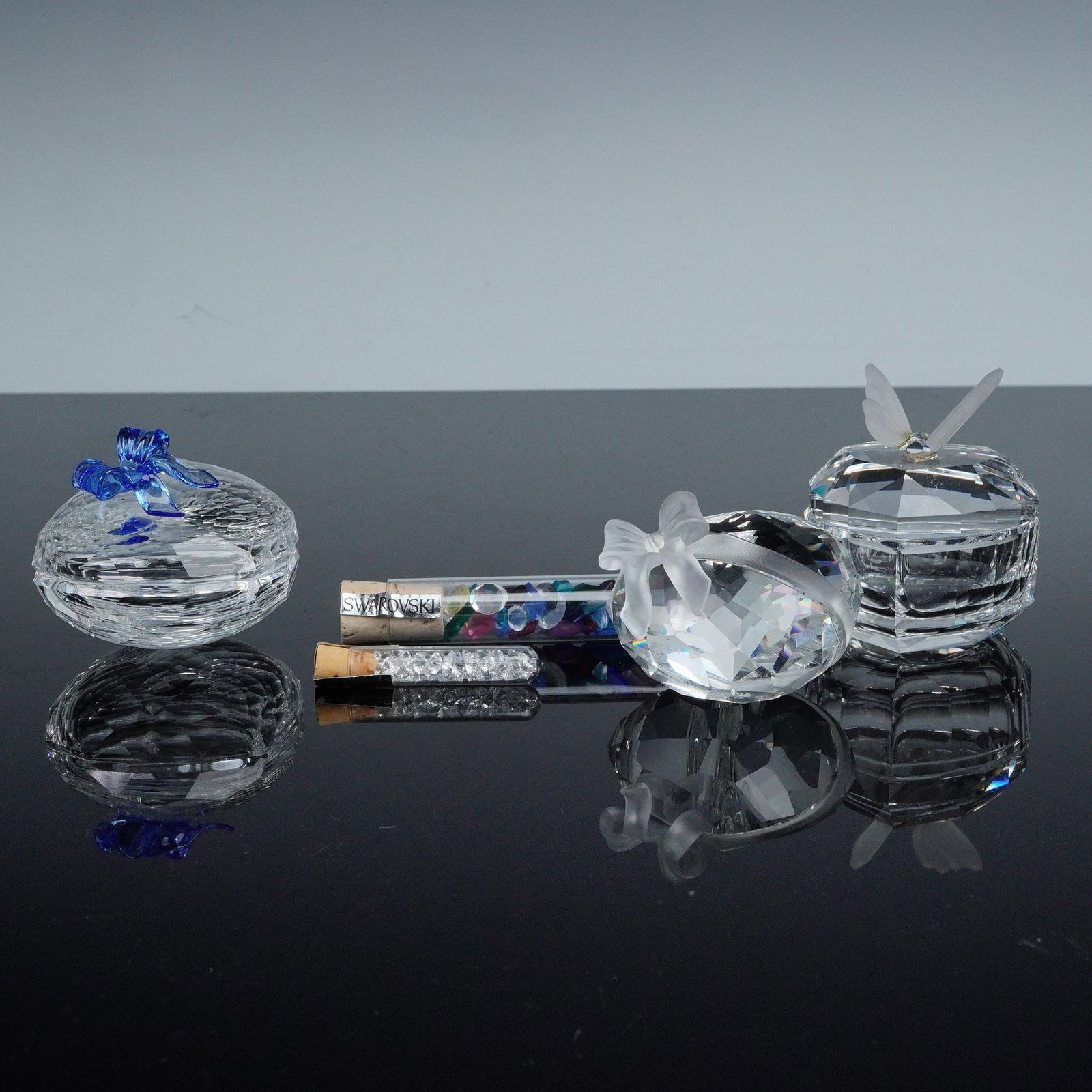 5pc Swarovski Crystal Heart Figurines & Crystal Filled Vials (1 of 6)