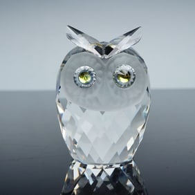Swarovski Crystal Figurine, Large Owl