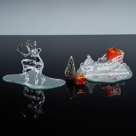 Swarovski Silver Crystal Christmas Figurines