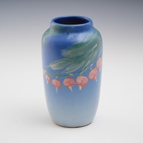Weller Pottery Vase with Hand Painted Floral Design