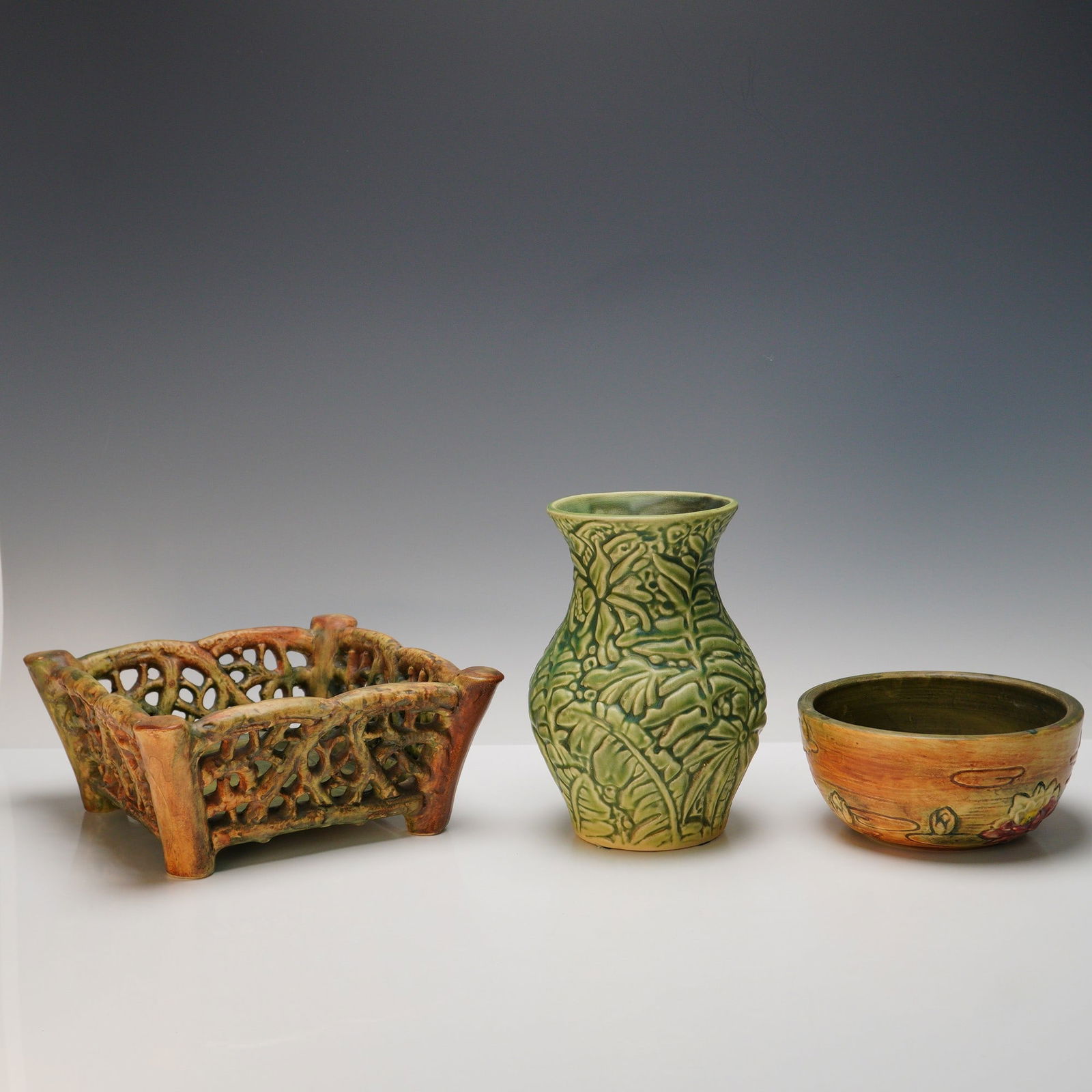 3pc Weller Pottery Vessels (1 of 7)