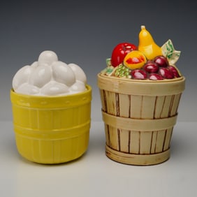 2pc McCoy Fruit and Egg Cookie Jars