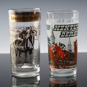2pc Kentucky Derby Churchill Downs Commemorative Glasses