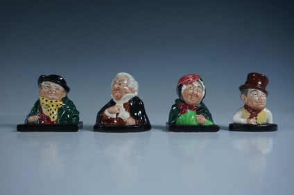 4pc Royal Doulton Charles Dickens Miniature Busts
