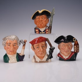 4pc Royal Doulton Small Character Jugs- D6574,D6575, D6576, & D6578