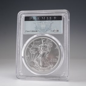 2021-P American Silver Eagle Dollar Coin Type 1 PCGS Graded MS 70