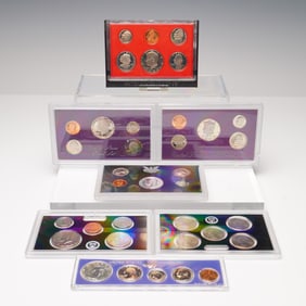 7pc U.S. Mint Proof and Special Mint Coin Sets 1967 to 2017
