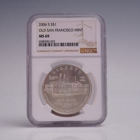 2006-S Old San Francisco Mint Silver One Dollar Coin NGC Graded MS 69