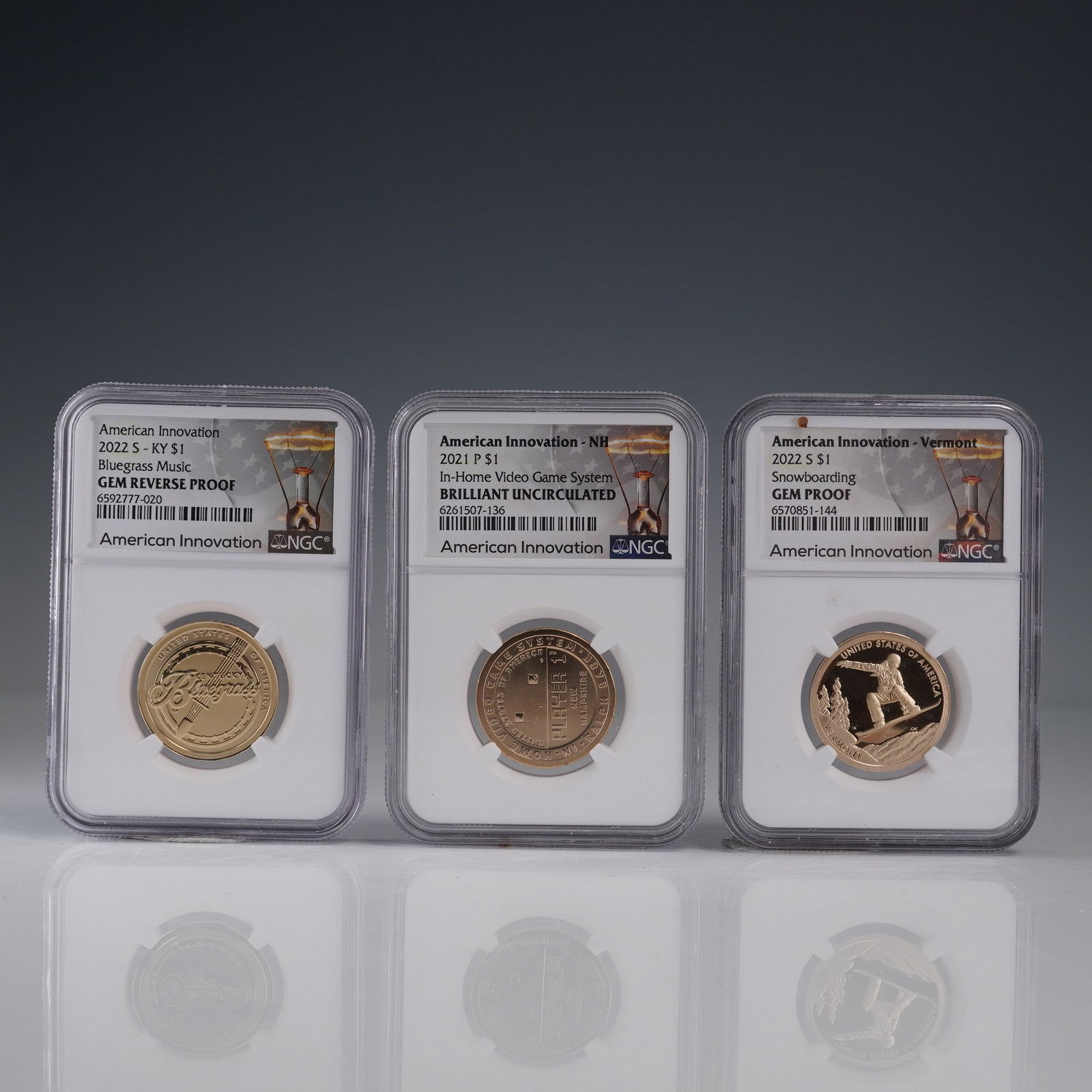 3pc American Innovation Dollar Coins, Gem and Brillian Uncirculated (1 of 8)