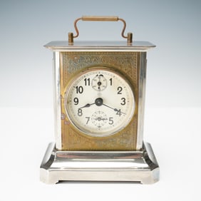 Kultaselle Carriage Clock with Handle and Openable Hatch, Germany
