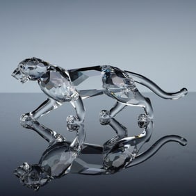 Swarovski Crystal Figurine, Leopard