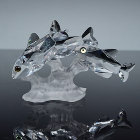 Swarovski Crystal Figurine, South Sea School of Fish
